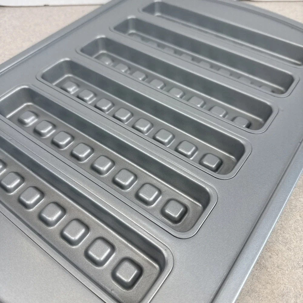 Pampered Chef Waffle Stick Baking Pan Non-Stick Carbon Steel 16 X 11 Blue 100018